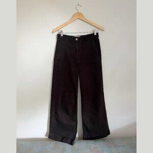 Everlane Wide Leg Cropped Pants Black Size 2